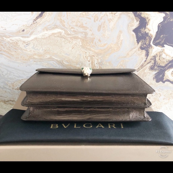 Bulgari Bvlgari Serpenti Lizard Bronze MetallicBag - Picture 6 of 16